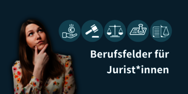 Mädchen denkt über die unterschiedlichen Karrierebereiche nach einem Jusstudium nach.